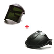 Pyramex S1250 + HGBR Ridgeline Black Ratchet Headgear with Green PC Face Shield IR 5.0