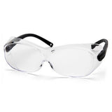 Pyramex S7510SJ OTS XL Clear Lens Safety Glasses with Black Temples - 2