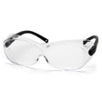 Pyramex S7510SJ OTS XL Clear Lens Safety Glasses with Black Temples