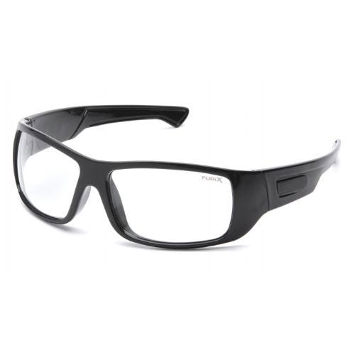 Pyramex SB8510DT Furix Clear Anti-Fog Lens Safety Glassses with Black Frame