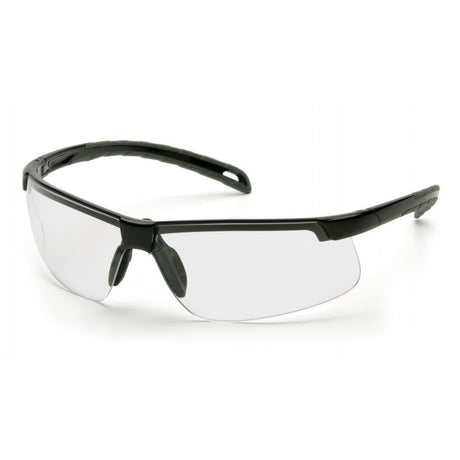 Pyramex SB8610DTM Ever-Lite Clear H2MAX Anti-Fog Lens Safety Glasses with Black Frame