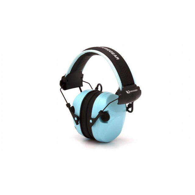 Pyramex VGPME26 Venturegear Powder Blue Electronic Earmuff W/ Black Headband