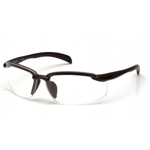 Pyramex VGSB1110DB Venture Gear - Waverton Clear Lens Safety Glasses with Black Frame