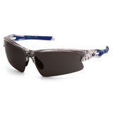 Pyramex VGSC1620T Venture Gear - Gray Lens Safety Glasses with Clear/Blue Frame