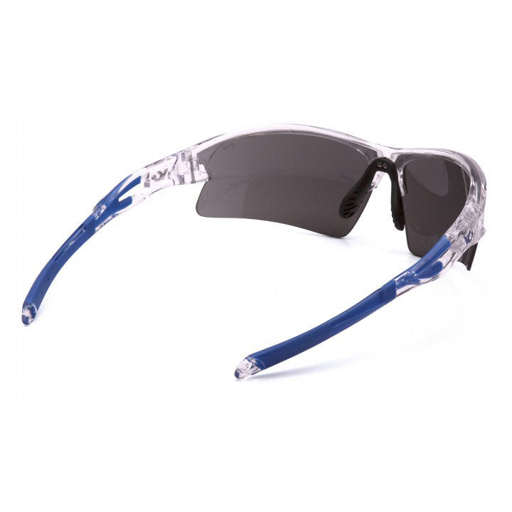 Pyramex VGSC1620T Venture Gear - Gray Lens Safety Glasses with Clear/Blue Frame - 4