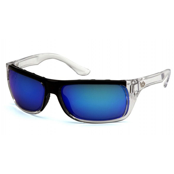 Pyramex VGSC965T Venture Gear - Vallejo - Ice Blue Mirror Anti-Fog Lens Safety Glasses with Clear Frame