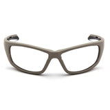 Pyramex VGST1310T Howitzer - Clear Anti-Fog Lens Safety Glasses with Tan Frame - 2