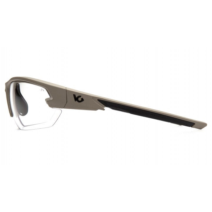 Pyramex VGST1410T Semtex 2.0 - Clear Anti-Fog Lens Safety Glasses with Tan Frame - 3