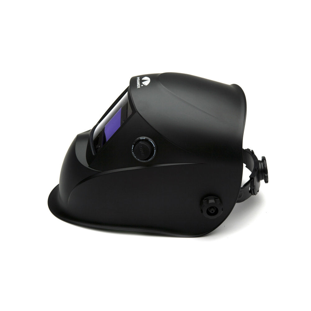 Pyramex WHAM1020MB Matte Black Auto Darkening Welding Helmet, Manual 100 x 45mm - 2