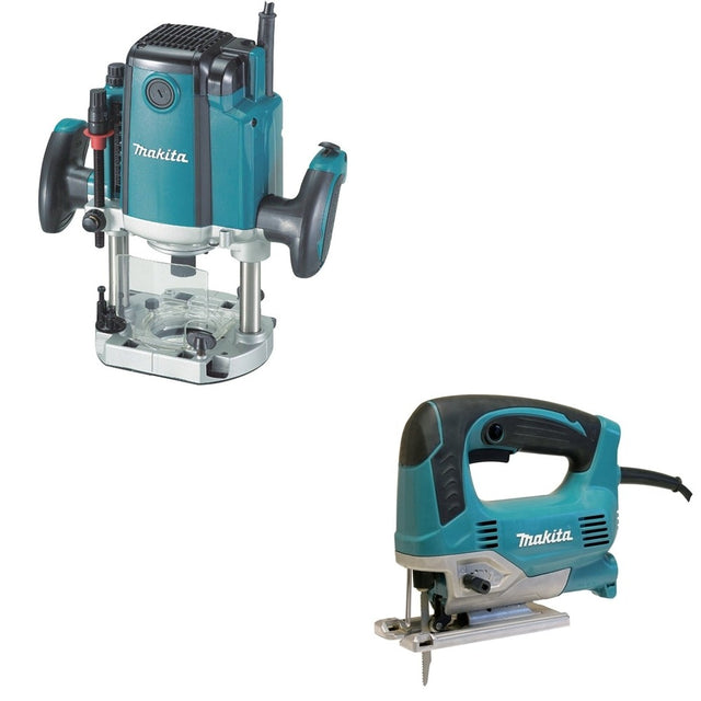Makita RP1800 3-1/4 HP* Plunge Router W/ FREE JV0600K Jig Saw