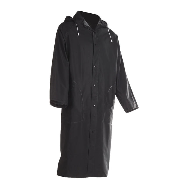 Radians 10165-31-1-BLK-2X 1650C Economy Rain Coat with Snaps and Detachable Hood, Black, 2X