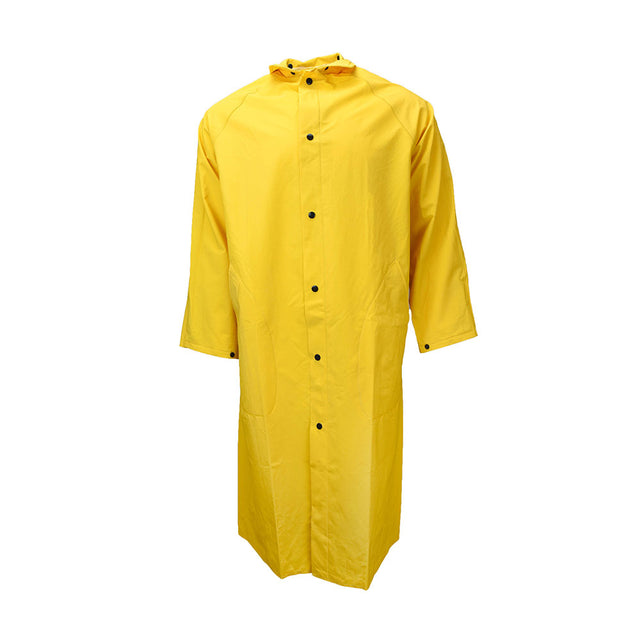 Radians 10165-31-1-YEL-2X 1650C Economy Rain Coat with Snaps and Detachable Hood, Safety Yellow, 2X