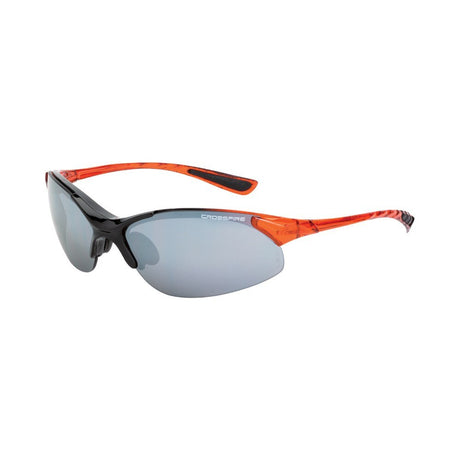 Crossfire Cobra Silver mirror lens, Shiny black-burnt orange