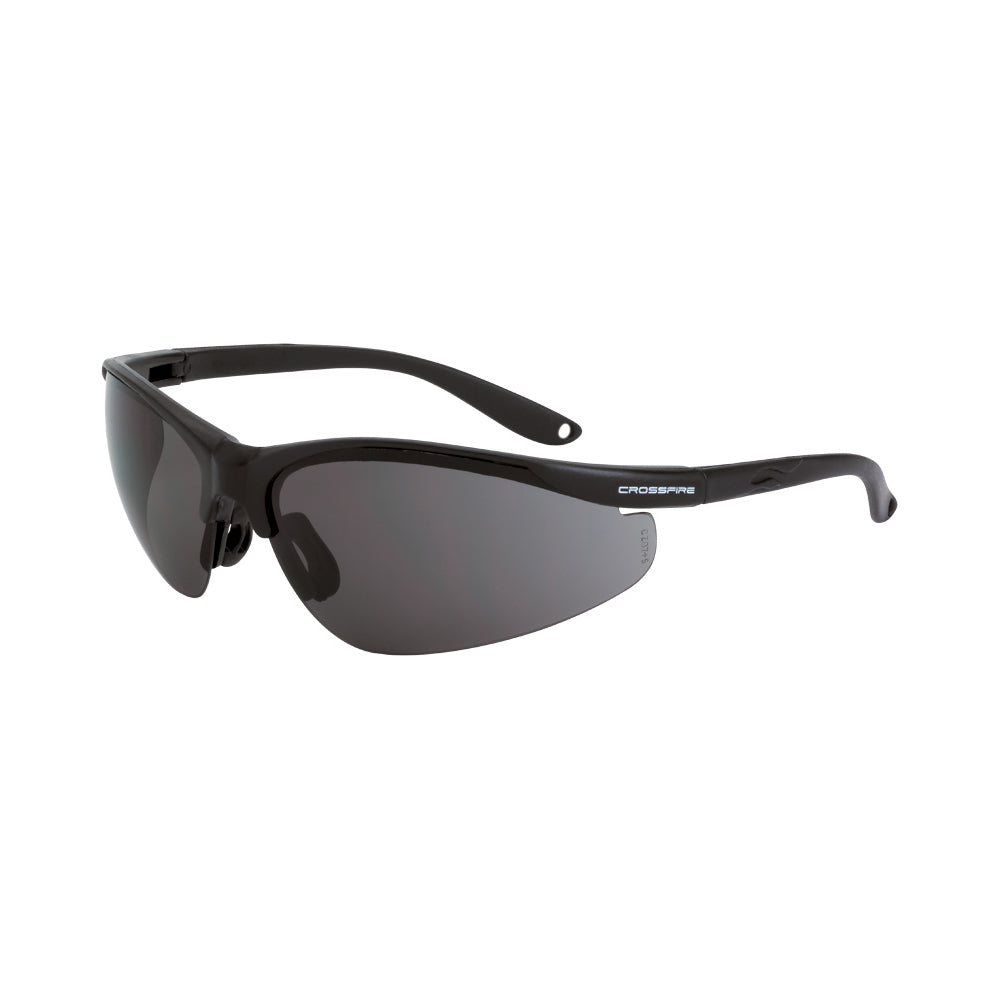 Radians 1731 Crossfire Brigade Safety Eyewear - Matte Black / Smoke