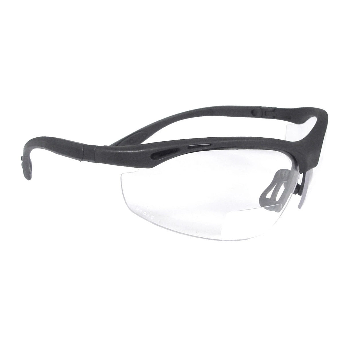 Radians CH1-115 Cheaters Magnifier Safety Eyewear with Black Frame and Clear 1.5 Diopter Lens