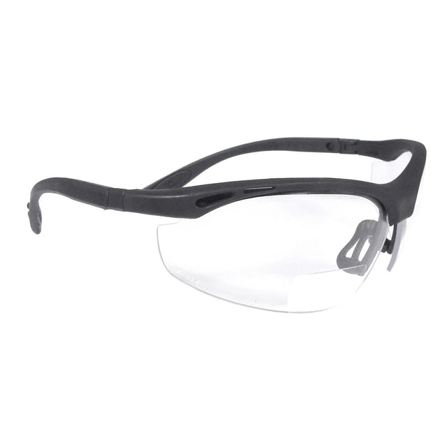 Radians CH1-115 Cheaters Magnifier Safety Eyewear with Black Frame and Clear 1.5 Diopter Lens