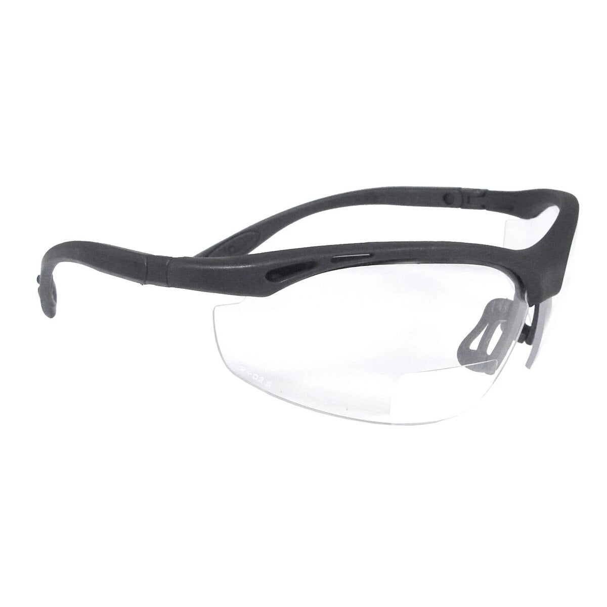 Radians CH1-130 Cheaters Magnifier Safety Eyewear Black Frame with Clear Lens 3.0 Diopter