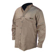 Radians FRS-001K-2X FR Men's Woven Long Sleeve Button, Workwear Khaki, 2X