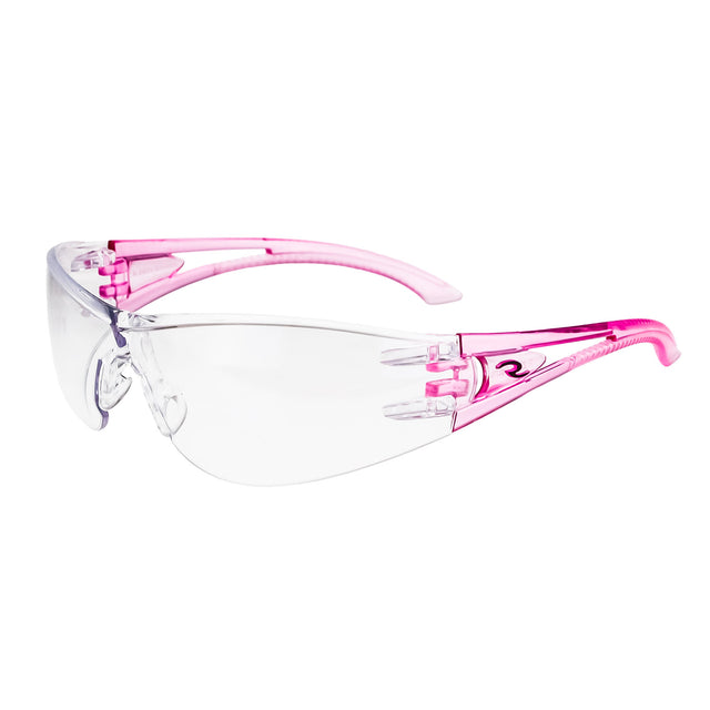 Radians OP6710ID Crossfire Optima Safety Eyewear - Clear - PINK TEMPLES