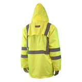 Radians RW11-3ZGR-XL Waterproof Lightweight Packable Raincoat, Green, Size XL - 3