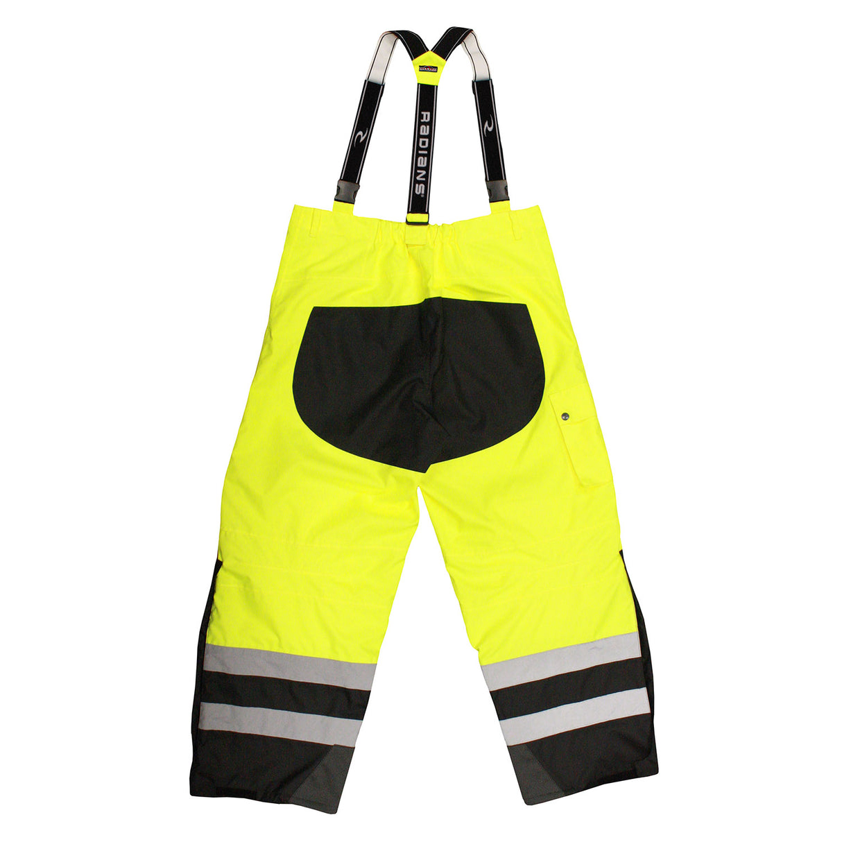 Radians RW32-EZ1Y-XL XL Class E Heavy Duty Rain Bibs - Green - 2