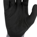 Radians RWG13XL 15 Gauge Gray Nylon Spandex Foam Nitrile Gripper Gloves XL - 5