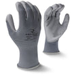 Radians RWG14L 13 Gauge Gray Polyester Shell PU Palm Coated Glove, Large