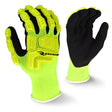 Radians RWG21M Medium Hi-viz Lime Work Glove With TPR Back Of Hand