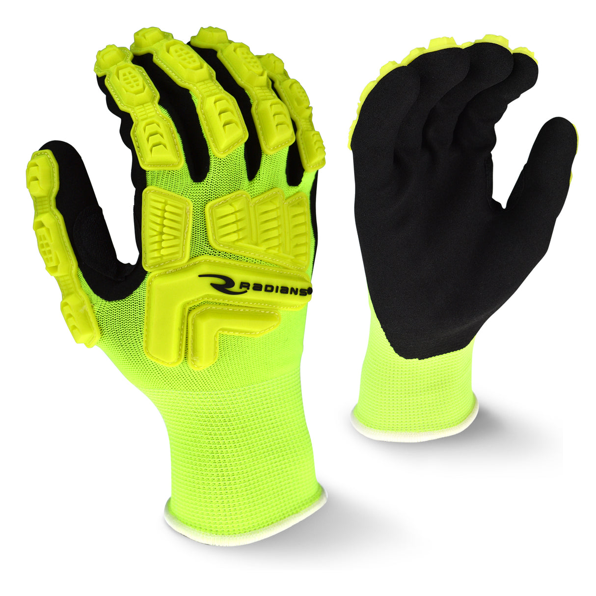 Radians RWG21M Medium Hi-viz Lime Work Glove With TPR Back Of Hand