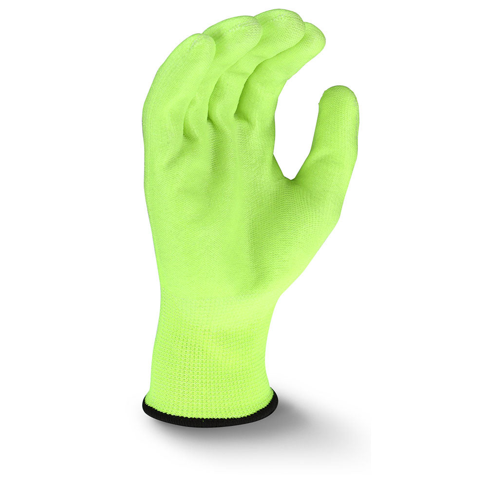 Radians RWG22XL 13 Gauge Polyester Shell High Visibility Work Glove - 3