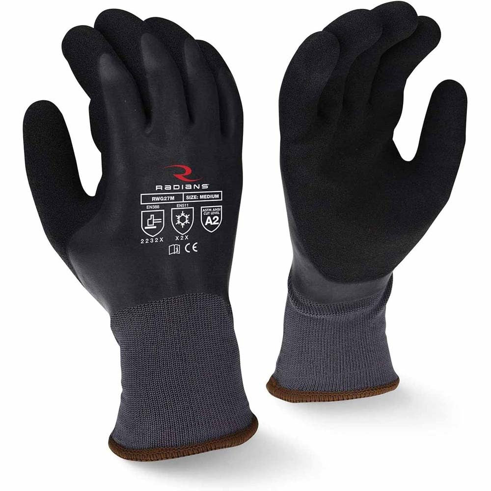 Radians RWG28M Waterproof Dipped Winter Gripper Glove [A2] 223X, Medium