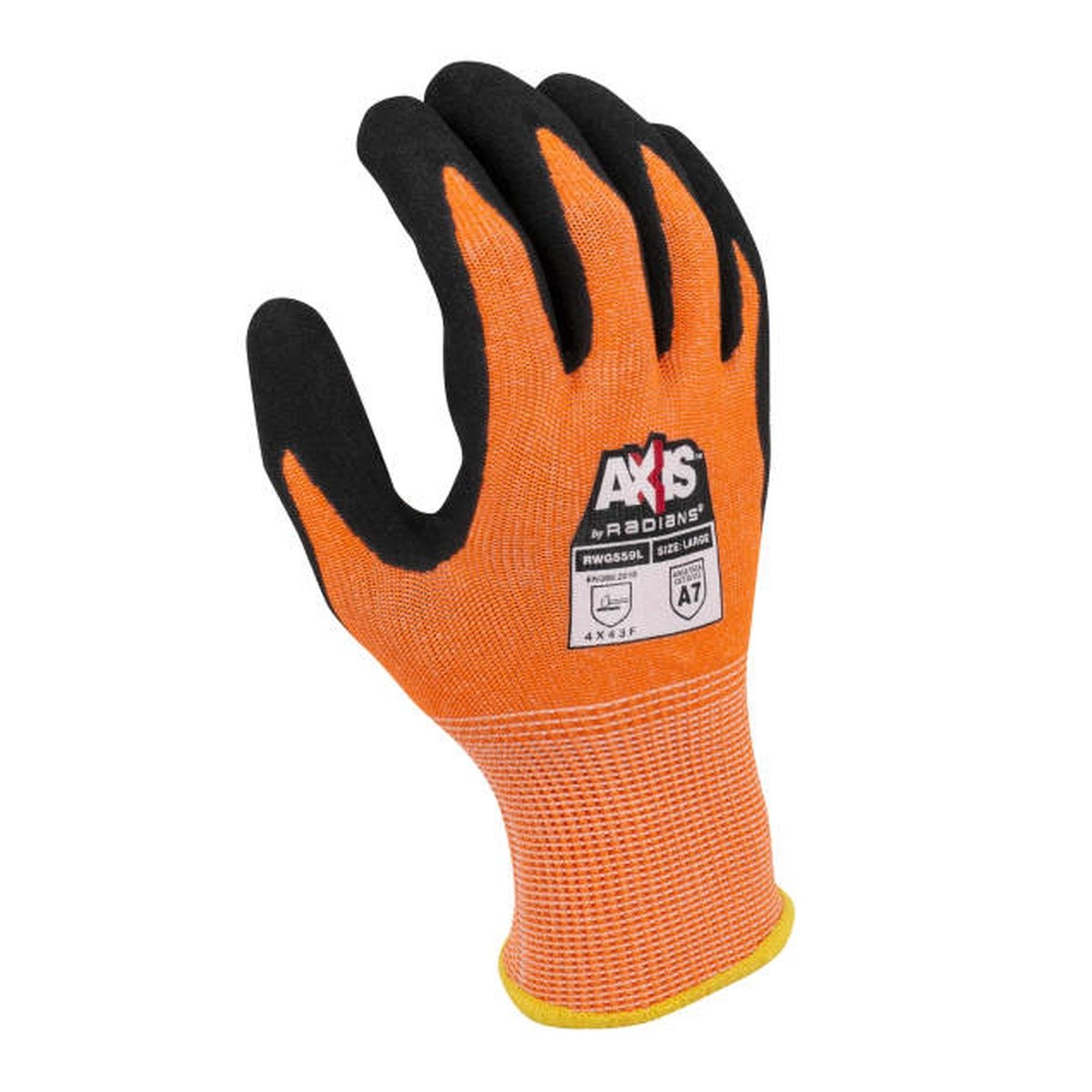 Radians RWG559XXL 2X Axis A7 Cut Protection Nitrile Coated Glove - 2