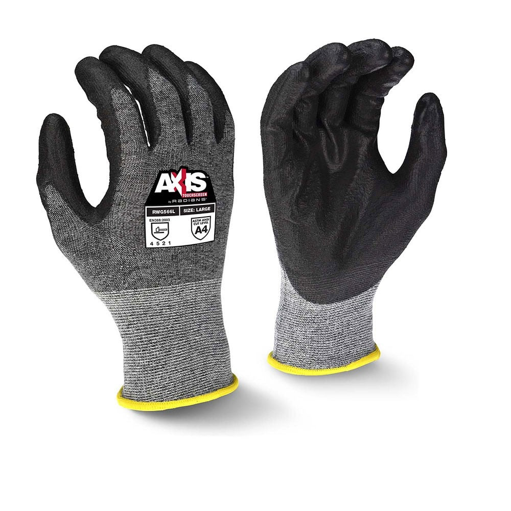 Radians RWG566L AXIS Cut Protection Level A5 Touchscreen Work Glove, L ...