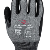 Radians RWG589 Cut Protection Level A9 Sandy Foam Nitrile Coated Work Glove Touchscreen Compatible - 6