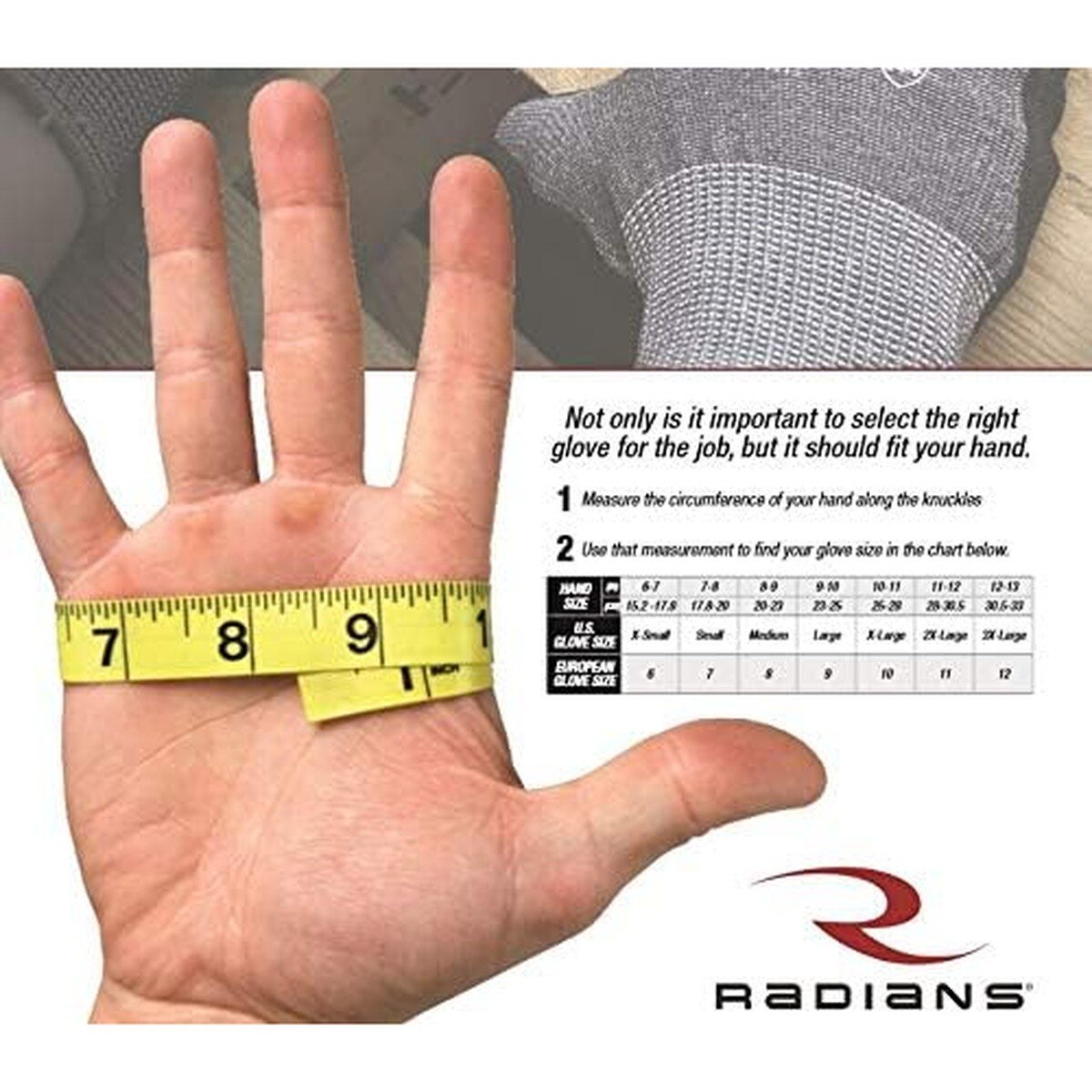 Radians RWG603S A5 Cut Resistant Sandy Foam Nitrile Coated TPR Impact Gloves Small (1 Pair) - 2