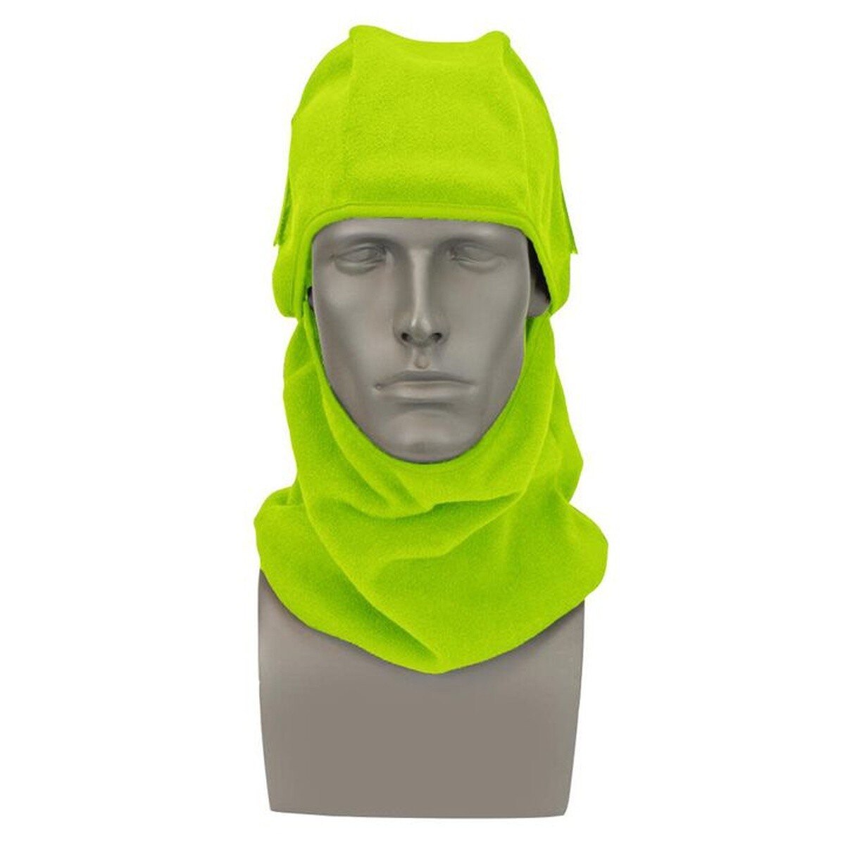 Radians RWL26HVG 3-in-1 Polar Fleece Balaclava High Visibility Green 9 x 7" - 3