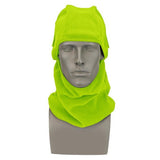 Radians RWL26HVG 3-in-1 Polar Fleece Balaclava High Visibility Green 9 x 7" - 3