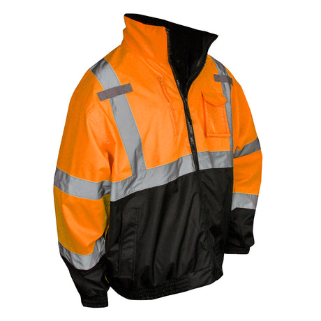 Radians SJ210B-3ZOS-2X 2X Class 3 Three-In-One Bomber Jacket - Orange