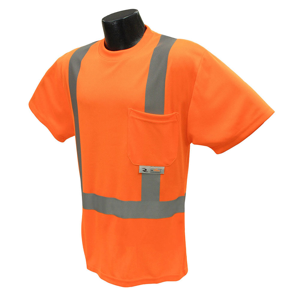 Radians ST11-2POS-L Large Class 2 TShirt w/ Moisture Wicking Orange - 2