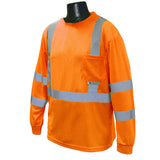 Radians ST21-3POS-M Medium Class 3 Long Sleeve Shirt w/Moisture Wicking Orange - 2