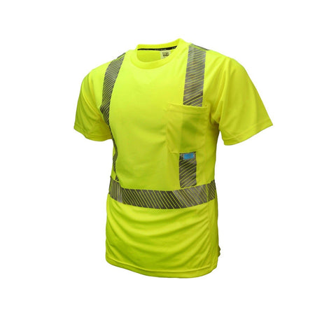 Radians ST31-2PGS-L Hi-Vis Green Cooling T-Shirt 2" Reflective Tape Large