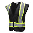 Radians SV22-1ZBM-2X SV22 CL1 Mesh Vest Yellow 2 Tone Trim 2" Hi Viz Black, 2X