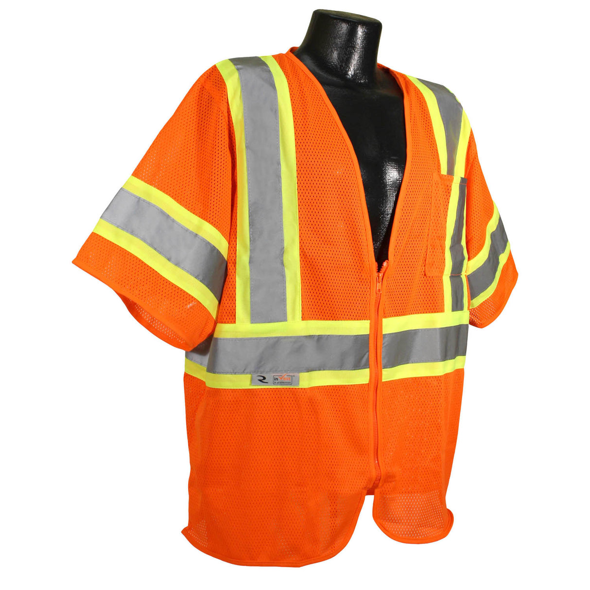 Radians SV22-3ZOM-L Large Class 3 Two Tone Vest - Orange