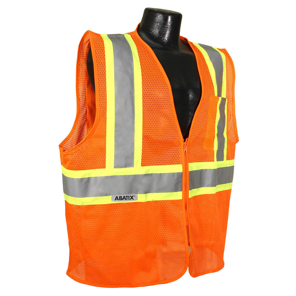 Radians SV225-2ZOM-2XL Class 2 Self Extinguishing Safety Vest, Hi Viz Orange, XXL - 2