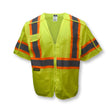 Radians SV24-3GM-M-L Class 3 Hi-Vis Green Mesh Breakaway Safety Vest 10.8" L x 8.8" W x 1.4" H M-L
