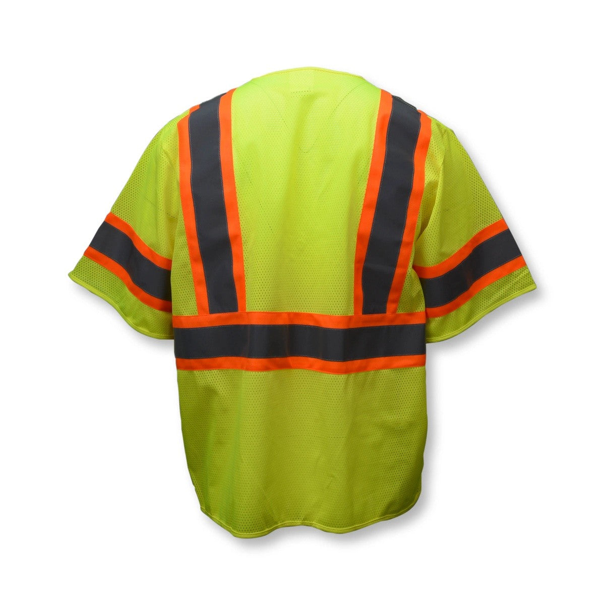 Radians SV24-3GM-M-L Class 3 Hi-Vis Green Mesh Breakaway Safety Vest 10.8" L x 8.8" W x 1.4" H M-L - 4