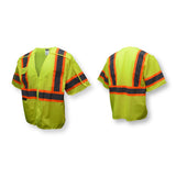 Radians SV24-3GM-M-L Class 3 Hi-Vis Green Mesh Breakaway Safety Vest 10.8" L x 8.8" W x 1.4" H M-L - 5