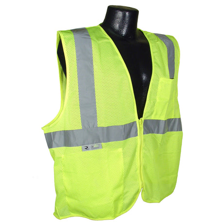 Radians SV2ZGM3X Green Class 2 Hi-Viz Safety Vest w/ Zipper, 3XL