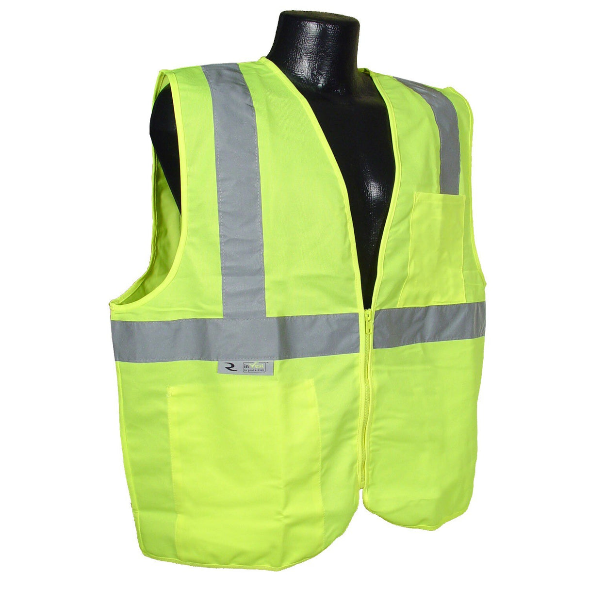 Radians SV2ZGS4X 4XL Class 2 Vest Green Solid w/ Zipper