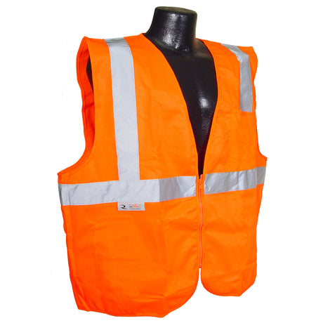 Radians SV2ZOSL Large Class 2 Vest Orange Solid w/ Zipper